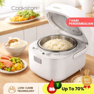 Cookston Rice Cooker Low Carbo Low Sugar 5L With Handle - Rice Cooker Low Carbo Stainless 304