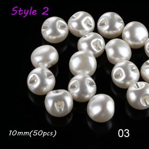 NOWNICE 50PCS Tool Crafts DIY Mushroom Pearl Buttons Scrapbooking Sewing Clothing Dress Accessories
