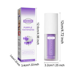 new Purple Whitening Toothpaste - Repairs Teeth Cleans Mouth & Freshens Breath for a Dazzling Smile Free Shipping