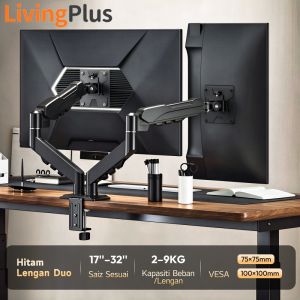 Monitor Arm Gas Spring Desktop Mount Stand 17–32 Inch Bearing 18kg Multi-Direction Monitor Arm Adjustable Monitor Arm