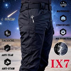 ZITY READY STOCK Tactical Cargo Men Pants Waterproof COD Outdoor Sport Hiking Camping Pant Multi Pocket Green  Trouser Clothi