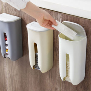 1pcs New home life wall hanging garbage bag storage rack kitchen bathroom plastic bag Nordic style shoe cover storage box