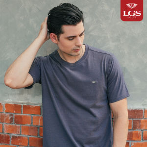 LGS - Kaze Collection - Kaos Pria Lengan Pendek Katun - Kaos Polos Bertekstur  - Color Series - Slim Fit - Abu - JTS.322.S3520F.01.C