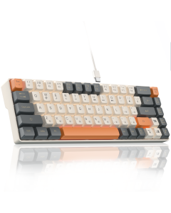SOLAKAKA SK968 Wired Gaming Keyboard Rechargeable Illuminated Cool RGB Backlit 68 Key Feeling Keyboard
