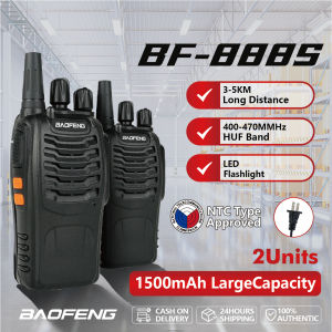 Baofeng BF-888S Walkie Talkie 2 Set Type-C Charging Two Way Radio 5W High Power 16CH Frequency band UHF Portable type FM Transceiver