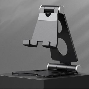 【Metal Double Adjustable】Universal Foldable Portable Aluminum Alloy phone Holder Tablet Stand Mobile handphone Stand for Desk
