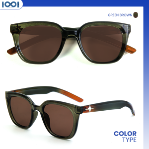 IOOI Eyewear -  Kacamata Kotak Hitam Sunglasses Plastik UV Protection Pria/Wanita 817