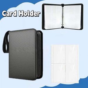 GIORGIONE Double-layer Cards Storage Container Alloy Loose-leaf Hardware Clip Large Capacity Game Card Collection Pack Business Card Holder PVC Stamps Organizer Office