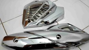 Cover tutup knalpot plus tutup radiator PCX 150 Lokal Gold