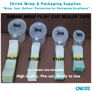 200pcs PVC Shrink Wrap Plastic Packaging Shrinkable Plastic Sealer Film for Plastic Cap Container
