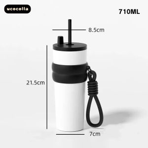 JAYGO （COD）Tumbler Stainless316 710ml Free Sedotan Gantungan/Vakum Tumbler/Botol Minum / Vacuum Tumbler / Air Panas Gelas Teh