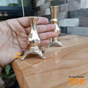 Tempat Hio Stick Tempat Dupa Tancap Kuningan Motif Vas Kaki 1 pcs Tempat Tancap Dupa