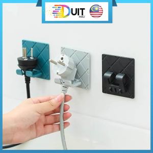 Duitmali Penyangkut Pelbagai Guna 1pcs/1pcs Kitchen Holder wiring hook Power Plug Wire Organizer with Sticker Self Adhesive