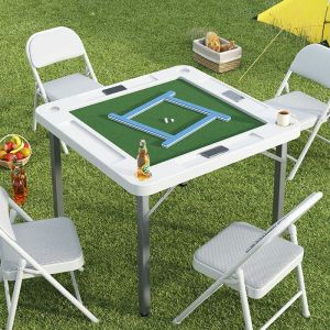 Portable Mahjong Table Desk Foldable Mahjong Table Portable Table Folding Mahjong Table Double-Use Dining Table Foldable Mahjong Table Portable Table