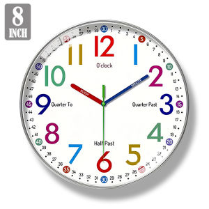 BiDi & Kids Education Wall Clock Early Childhood School bedroom silent clock (10/12inch)
