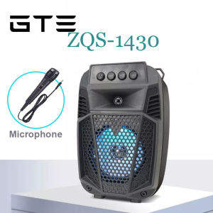 GTE LED Light Portable Wireless Bluetooth Karaoke Super Bass Speaker With Microphone - Fulfilled by GTE SHOP