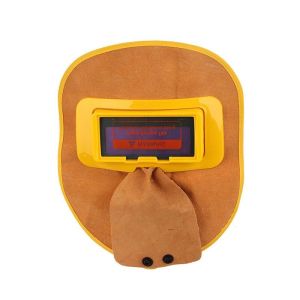 Durable Heat Resistant Breathable Welding Shield Cowhide With Lens Head Wear Welding Helmet Mask