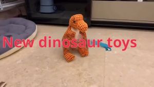 Interactive Pet Toy Squeaky Sound Plush Texture Dinosaur Plush Dog Toy Squeaky Chew Toy Bite Resistant Teething Toy for Dogs and dog and cat activity toy chew and play toy Pet Care