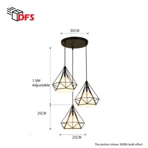 DFS LED LIGHT/Pendant/Hanging/Dining Light Diamond Type Decorative (Casing Only)Fast shipping