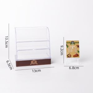 YUDESHUI Nhà búp bê Cửa hàng bánh ngọt thu nhỏ Phong cách dễ thương Tỷ lệ 1:12 Kệ trưng bày bánh mì  Nhựa Cửa hàng tráng miệng Quà tặng cho nữ