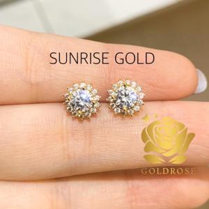 Anting2 Titanium Anti Luntur Lapis emas 18k ANTI KARAT earrings permata swarovski perhiasan wanita dewasa giwang tusuk