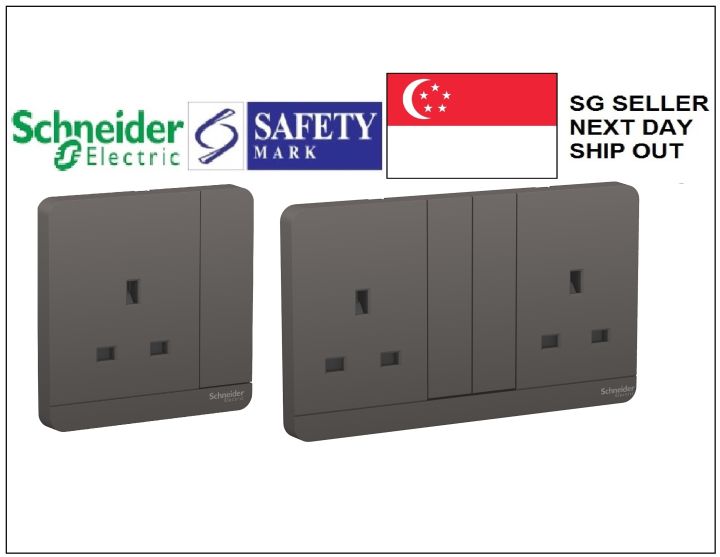 Schneider AvatarOn Switch Socket Outlet Singapore Safety Mark Lazada