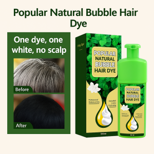 [No More Gray Hair] Popular Natural Bubble Hair Dye Plant Extract Bubble Hair Dye Shampoo Cover Gray Hair Mildand Non-Irritating
