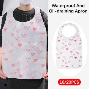 20Pcs Disposable Apron For Hotpot Oil-proof Anti-fouling Aprons Adults Portable Cleaning Cooking Non-woven Waterproof Delantal