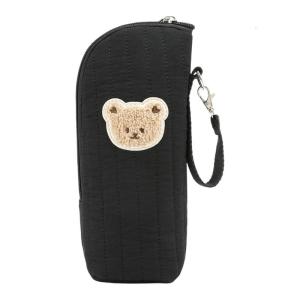 Baby Bottle Thermal Sleeve With Aluminum Layer Cotton Construction Large Compartment For Strollers Hanging