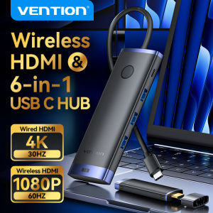 Vention Wireless HDMI Extender Kit 5G 50M Video Transmitter & Receiver 1080P 60Hz Transmits Display Adapter for TV PC Monitor