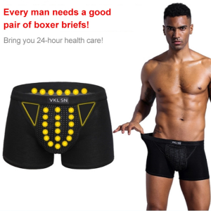 Mens Milk Silk Underpants Gold Can Healthcare Guard Pants Magnet Strong Magnetic Underpants