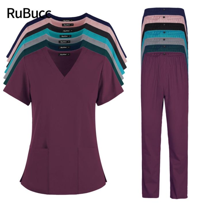Operating Room Scrubs Clothes Doctor Nurse Dentist Working Tops Medical