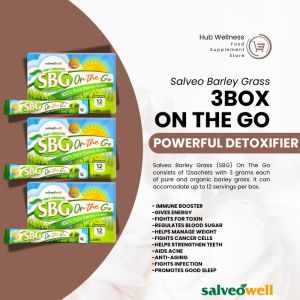 Bundle 3 -  36g SBG On The Go 100% Pure and Organic Salveo Barley Grass Healthy Drinks Immune Booster Digestion HW