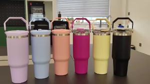 Hot-selling Dual Drinking Lid Outdoor Sports Water Bottle  40oz Portable Handheld Car Cup   Insulated Cold and Hot Cup [ Free Shipping ]