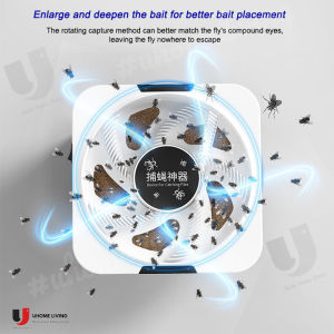 [Local Seller] Automatic Flycatcher USB/Rechargeable Flies Killer Rotating Detachable Electric Fly Trap Indoor Outdoor