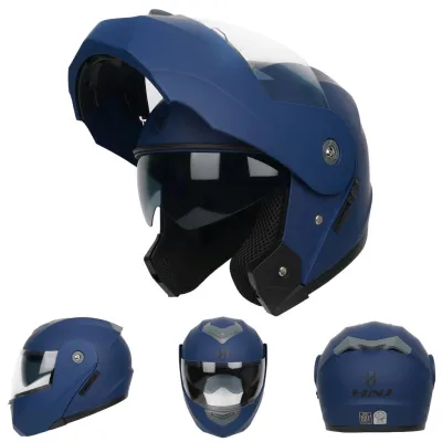 LUCKY-KK HNJ YM-920 modular helmet for motorcycle dual visor full face WITH ICC