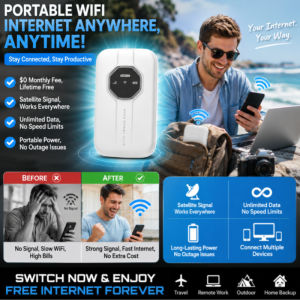 Global Coverage & Lifetime FREE Data! Boundless Portable WiFi 5G LTE Mobile Hotspot | No SIM Needed No Contract High Speed Pocket WiFi For Travel