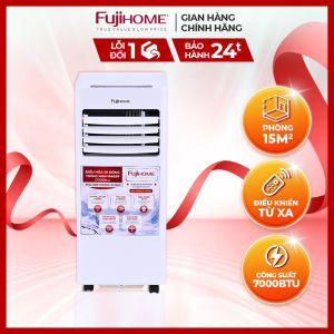 Điều hòa di động nhập khẩu FUJIHOME công suất làm lạnh 7000BTU - 14000BTU phù hợp phòng 15 đến 40m2 tích hợp điều khiển từ xa kết nối wifi điều khiển qua app máy lạnh nhập khẩu chính hãng bảo hành 24 tháng