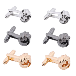 Người đàn ông hợp kim Knot Khuy măng sét Studs cổ điển Vòng Knot gấu tay áo nút quà tặng cho đám cưới kinh doanh kỷ niệm