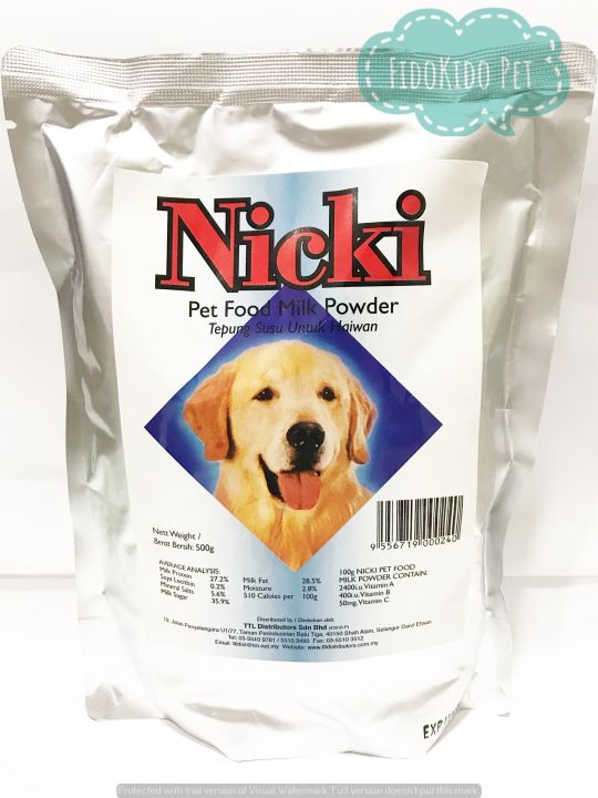 Nicki pet MILK powder for dog 500ml Lazada