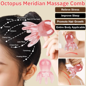 Octopus Head Massage Comb Scalp Therapy Meridian Brush Shampoo Comb Meridian Massage Device八爪鱼经络按摩梳