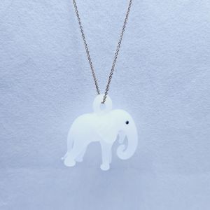 จี้แก้ว เป่าแก้วรูปสัตว์ งานเป่าแก้ว เครื่องประดับ(สร้อยหนังปรับขนาดได้พร้อมจี้)