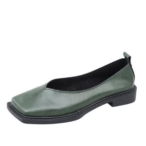 [Free Shipping] Flat Niche-Style Square-Toe Shallow-Mouth WomenS Shoes New Spring Collection Elegant And Versatile For Work Loafers Boat Shoes