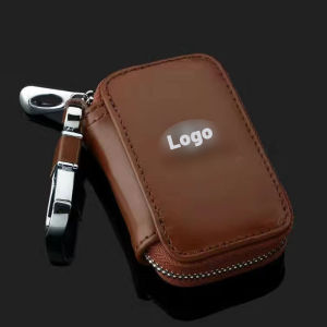 High quality car key case Leather car smart key chain keychain holder metal hook and keyring zipper bag car key wallet car dedicated For Nissan Urvan Sentra Almera X-Trail Patrol Navara Frontier Cefiro Juke 370Z Grand Livina Altima Sylphy GT-R Serena NP 3