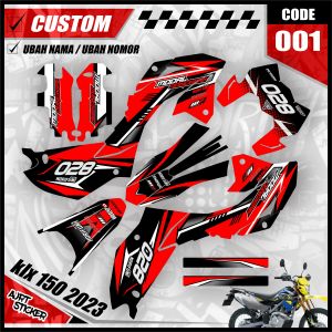 DECAL KAWASAKI KLX 150 2023 - BOLEH REQUES NAMA/NOMOR . AJR.RA.001
