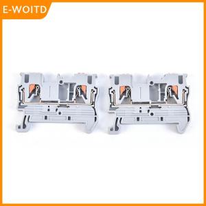 【E-WOITD】 KingBe Shyli 10pcs Din Rail Terminal Blocks PT-2.5 Push In Spring Screwless