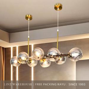 Lampu Gantung ISLAND MODERN 8 SMOKE GREY GLASS pendant light