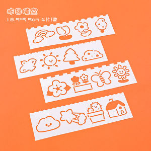 Hand Draw Ruler Cartoon Hand Painted Ruler Cute Stationery Student Drawing