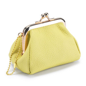 Royal Bagger Litchi Pattern Coin Purses for Women & Girls Solid Color Kiss Lock Key Storage Pouch Casual Change Pouch 1685