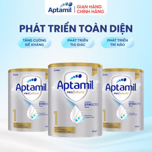 Combo 3 hộp sữa Aptamil Profutura Úc số 1 hộp 900g giúp bé 0-6 tháng phát triển toàn diện và tiêu hóa khỏe mạnh